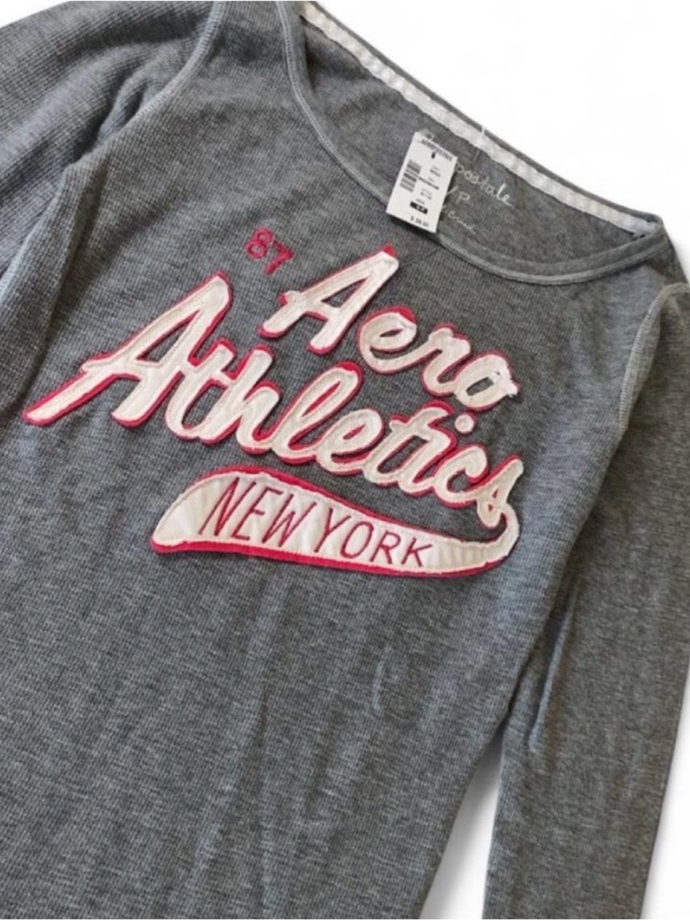 Aeropostale Women’s Grey 'Aero Athletics New York' Long Sleeve Top